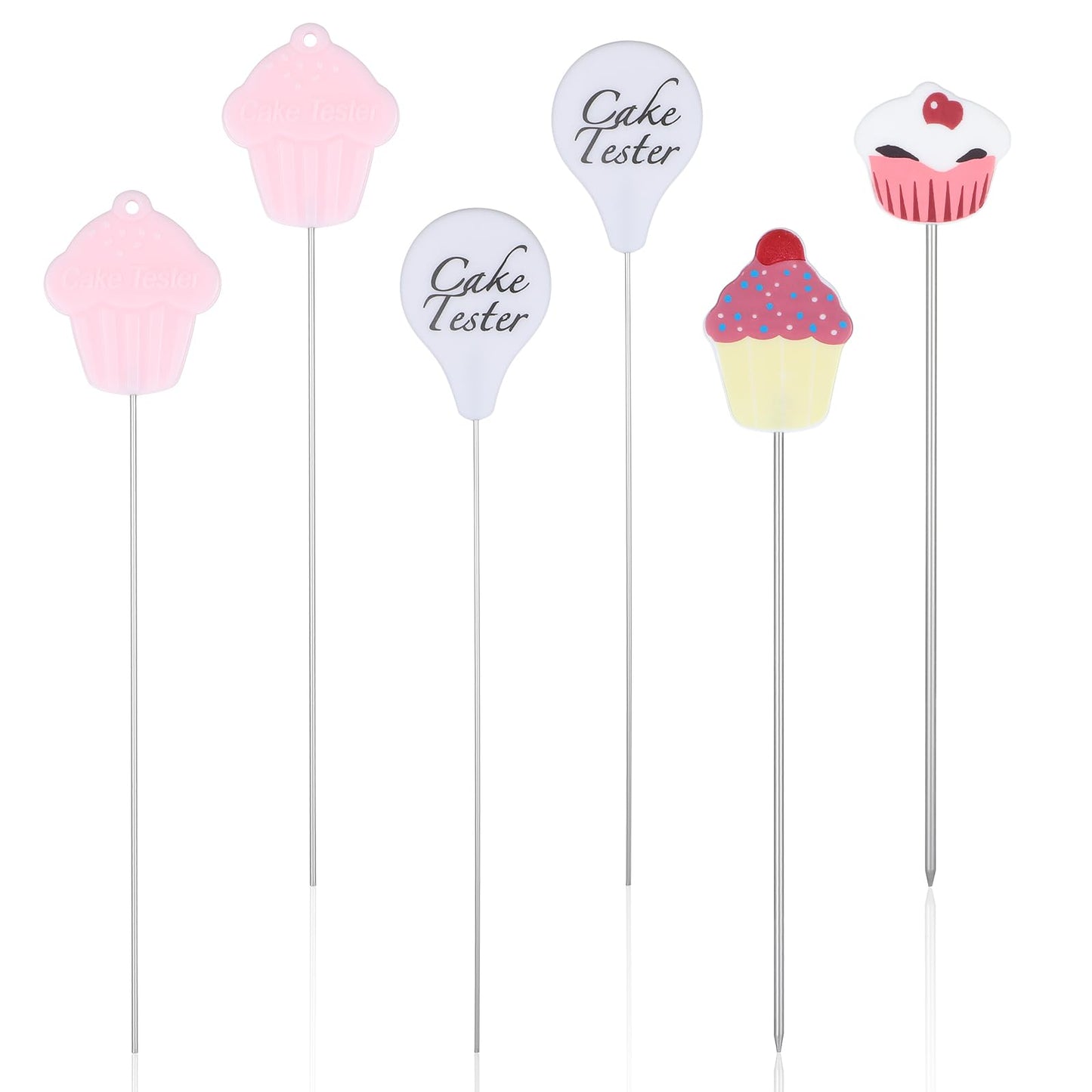 6pcs Cake Tester,Practical Cake Tester for Baking Doneness,Stainless Steel Cake Tester Stick for Kitchen Home Bakery Tools