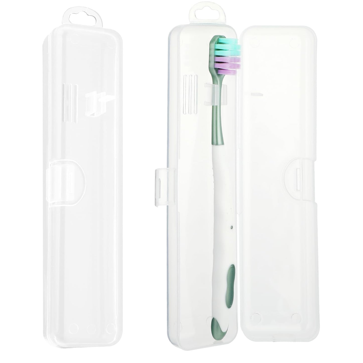 Lusofie Toothbrush Travel Case Portable Travel Toothbrush Holder Toothbrush Covers Head Cap Single Card Slot Toothbrush Protector for Travel Camping Business Trip