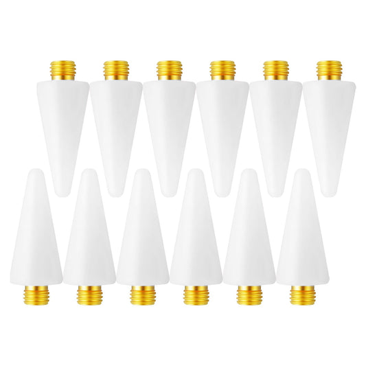 Lusofie 12Pcs Wax Replacement Head Tips for Rhinestone Picker Nail Gems Picker Nail Dotting Tool for Nail Wax Pen Pencil(White)