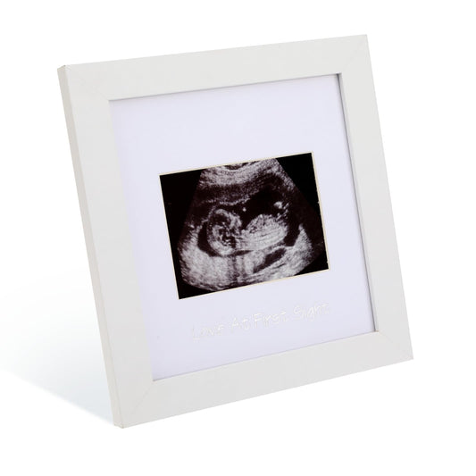Baby Sonogram Picture Frame - Display 3.5x2.5 Ultrasound Picture, Ultrasound Photo Frame Wooden Pregnancy Announcement Sign Baby Gender Reveal Decorations for Expecting Parents, Baby Shower, Gender R