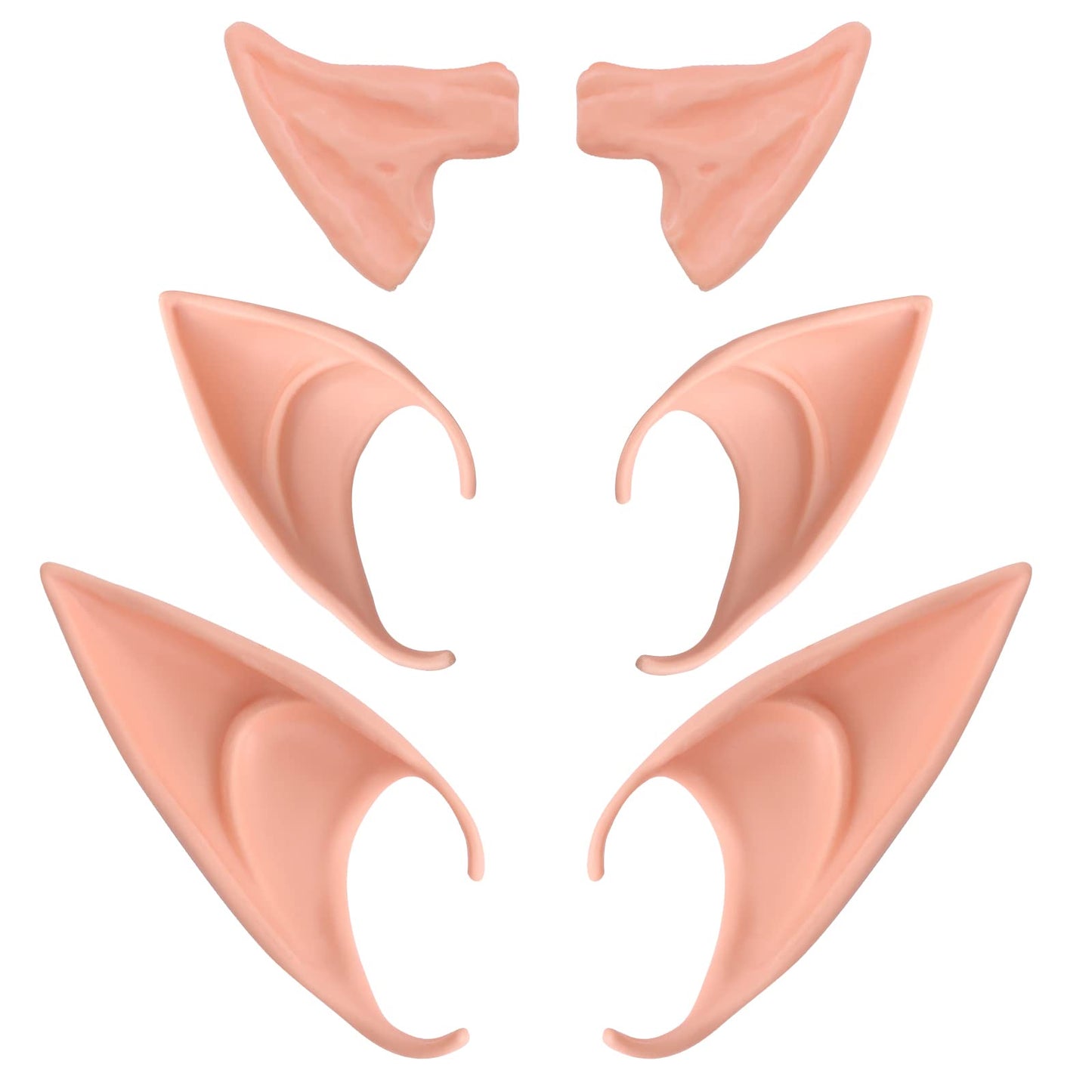 Lusofie Cosplay Fairy Pixie Elf Ears - Soft Pointed Up Costume Masquerade Accessories Tips Anime Party Dress for Halloween Christmas