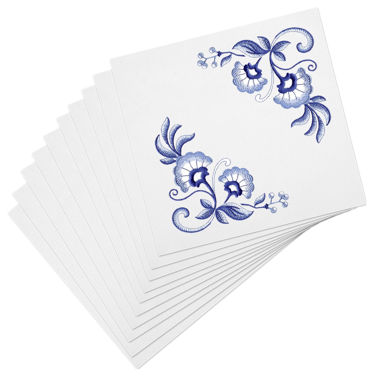 White Cotton Fabric 10Pcs Embroidery Fabric