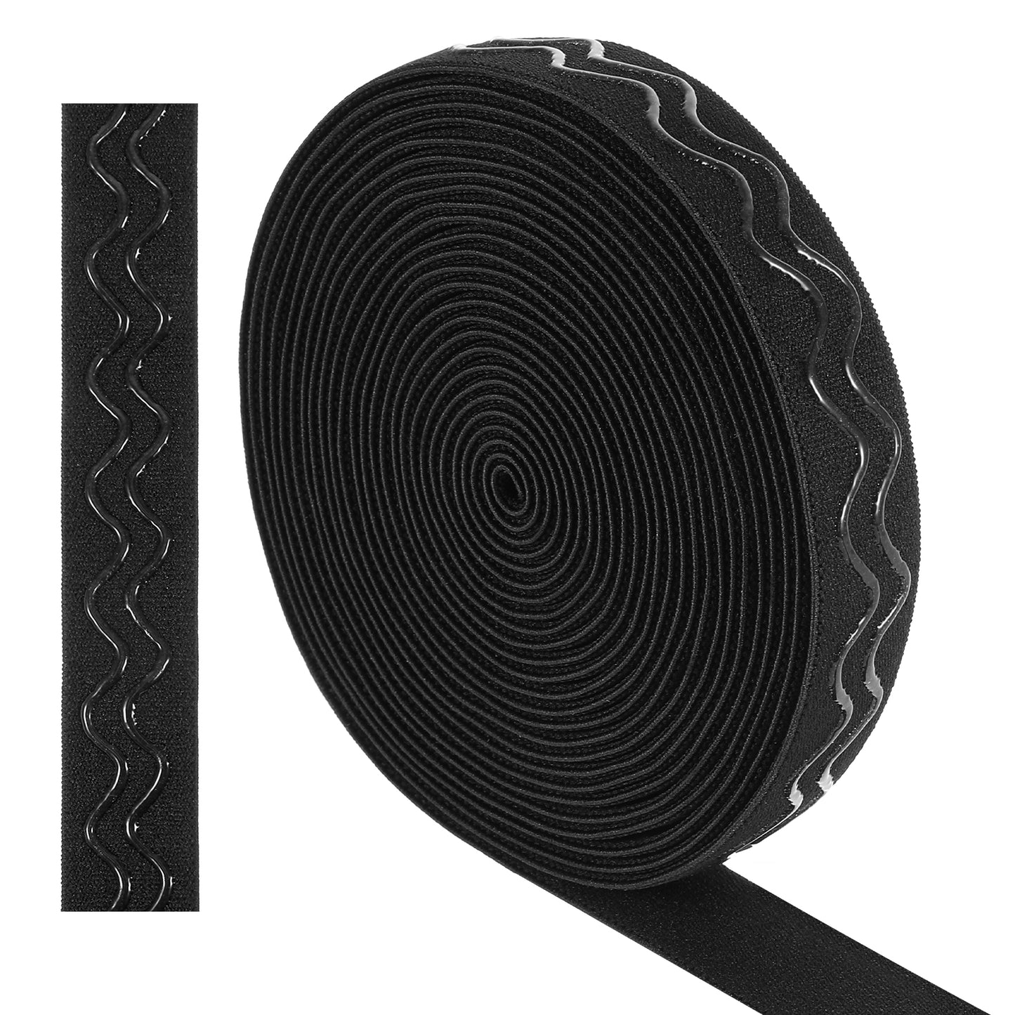 Elastic Bands for Sewing Black Wide Elastic for Sewing 5 × 2 cm Thick Elastic Band Double Wave Silicone Non-Slip Elastic Band Waistband Elastic Sewing Elastic Bands for Garments