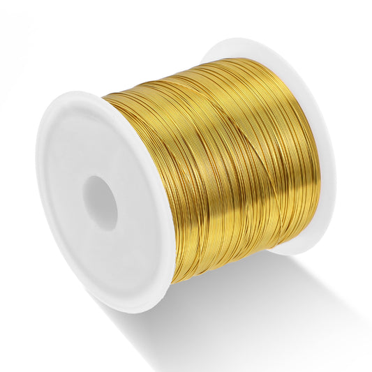 Jewelry Wire, Copper Craft Wire, 26 Gauge, 328Ft, Tarnish Resistant, Gold, For Jewelry Making And Crafting