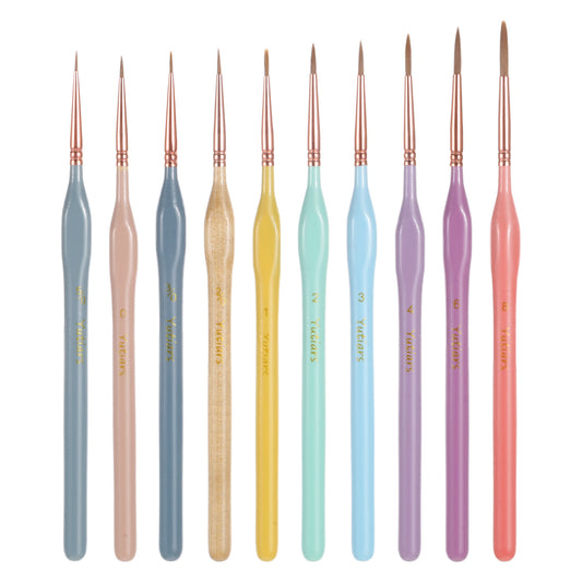 10 Pcs Detail Paint Brushes Set Micro Miniature Paint Brushes For Acrylic Painting Fine Tip Paints Brush For Detail Models Face Painting Paints By Number Kit For Adults Craft Watercolor Oil Figurine