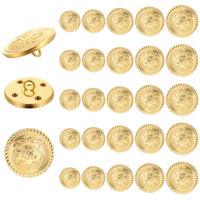 Gold Buttons for Blazer 50 Pcs Vintage Buttons for Sewing, Brass Button for Suits, Jackets, Jeans, DIY Crafts - Emblem Button for Women & Men