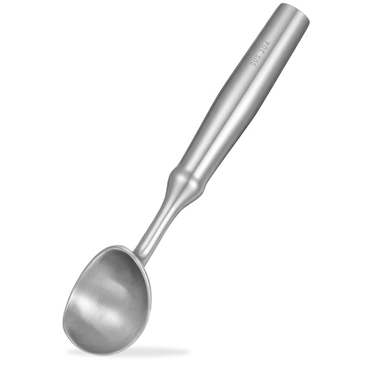 Stainless Steel Ice Cream Scoop, Heavy Duty Ice Cream Scoop, Ergonomically Designed Handle for Comfort, One-Piece Design Metal Icecream Scooper for Gelato, Sorbet, Fruit, Dishwasher Safe