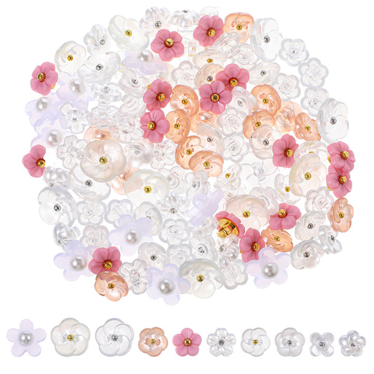 100 Pcs Flower Buttons for Sewing Small Sewing Buttons 10-15mm Flower Cute Buttons for Clothes Crafts DIY Projects Scrapbooking Decoration