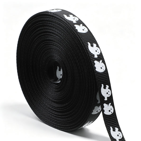Gemoioio Halloween Ribbon Ghost Decor 10 Yards Grosgrain Ribbon for DIY