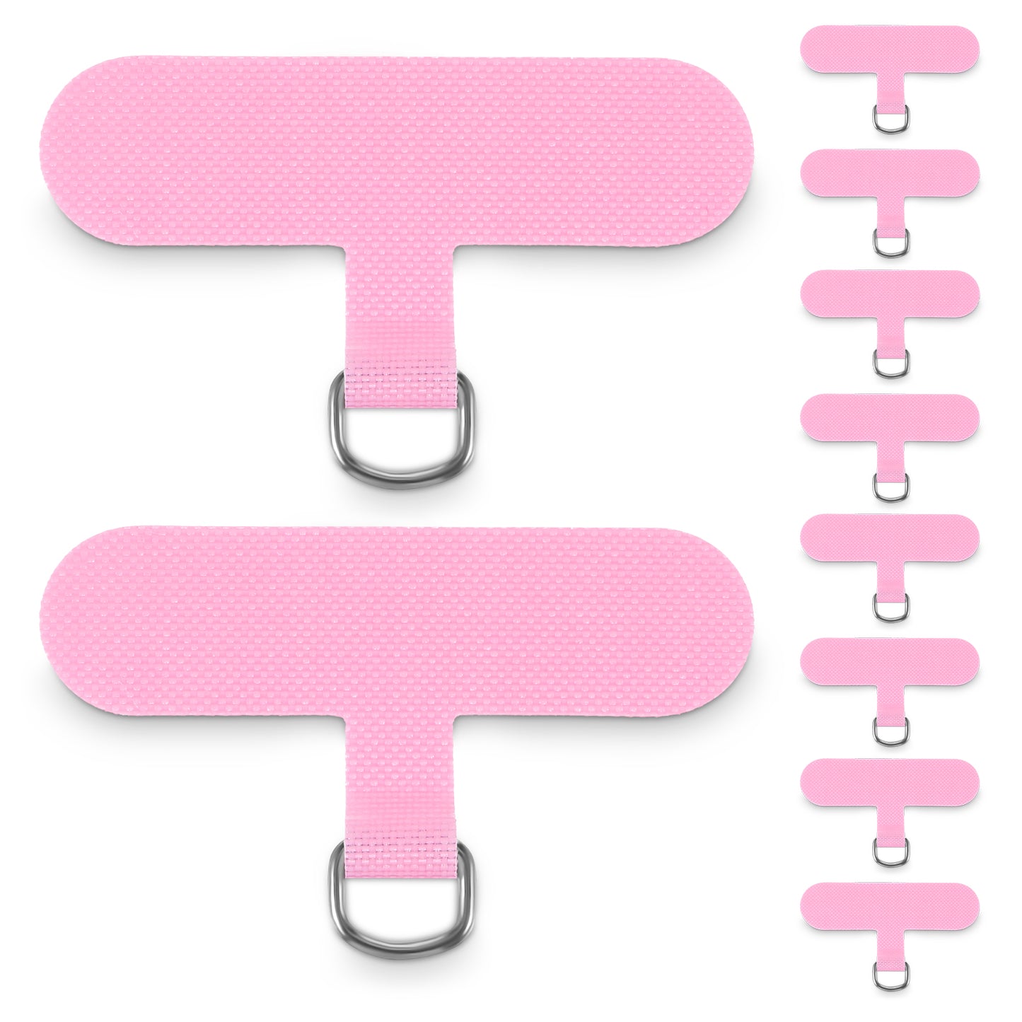 Lusofie phone tether tab, 10pcs Universal phone lanyard patch, Practical phone lanyard tab, phone strap replacement part for All Full Phone Cases, Cell Phone Tether Tap (Pink) (Pink)