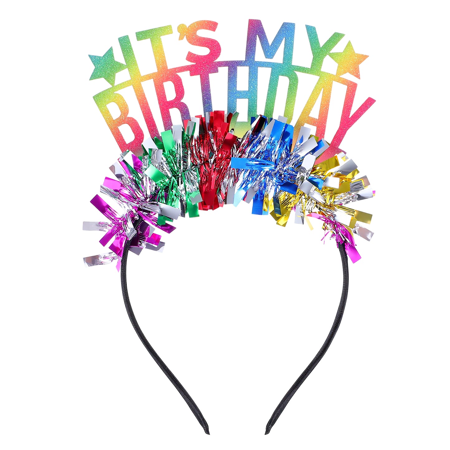 DIVINA VITAE Birthday Headband, Floral Sequined Pattern, Princess Crown, Adult Women Party Accessory, One Size Fits Most