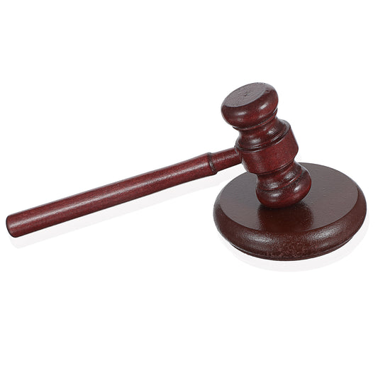 Gavel and Sound Block Set, Walnut Judge Gavel, Compact Durable Court Auction Meeting Professional Tool for Lawyer Judge Auction Sale Meetings Student and Gift