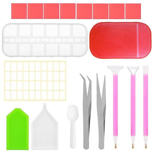 Telooco Diamond Art Pen Set Diamond Rhinestones Painting Tools Glue Clay DIY Diamond Embroidery Wax Kit Diamond Dot Applicators for Adults DIY Art Craft