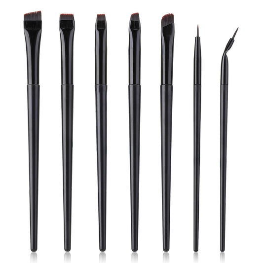 7 Pcs Eyeliner Brush Thin Angled Eyeliner Brush Precision Gel Eye Liner Makeup Brushes Set Professional Flat Eyeliner Brushes Angled Eyebrow Brush Eyeliner Tool for Eye Shadow Eyebrow Concealer Makeup