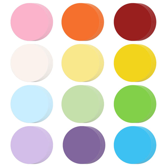 Round Cutouts Paper 600Pcs 1.97 Inch Circles Assorted Color Paper Round Cut-Out Accents Construction Paper Bulletin Board Decorations for Kids DIY Craft Projects School Classroom Decor