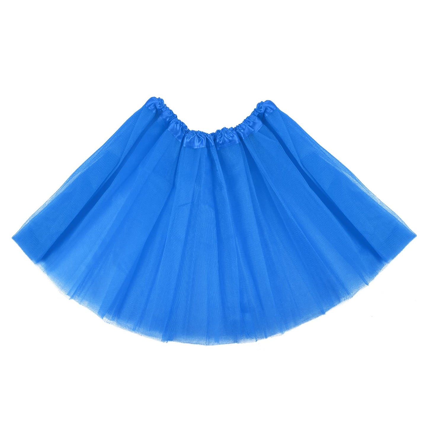 Yolev Women's Adult Teen Tutu Skirts Elastic 3-Layered Tulle Tutu Skirt Ballet Dance Running Skirt for Fancy Dress-up Parties (Royal Blue)
