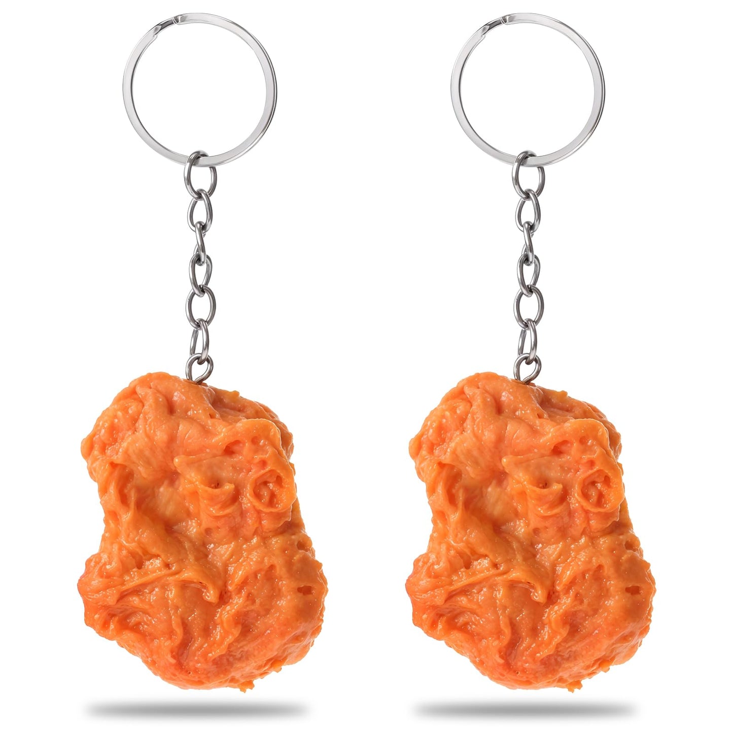 Lusofie 2 Pcs Chicken Nuggetes Keychain Funny Keychain Cute Keychain Chicken Keychain Funny Gifts Keychain Accessories