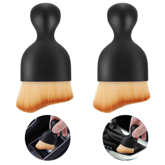 Telooco Car Interior Dust Sweeping Soft Brush 2Pcs Interior Car Cleaning Brush Automotive Interior Dusting Brush for Air Vent Dashboard Seats Cleaning