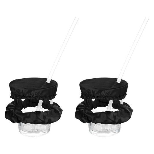 Lusofie 2Pack Scrunchie Cup Covers for Drinks Reusable Drink Covers Anti Spike Drink Spiking Prevention for Women Protect Drinks Bar Night Out
