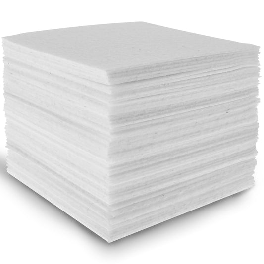 60PCS Felt Sheets Fabric, 4" X 4" Soft Felt Fabric for Crafts Halloween Christmas Fabric Fall Felt Squares for DIY and Sewing Projects (White)
