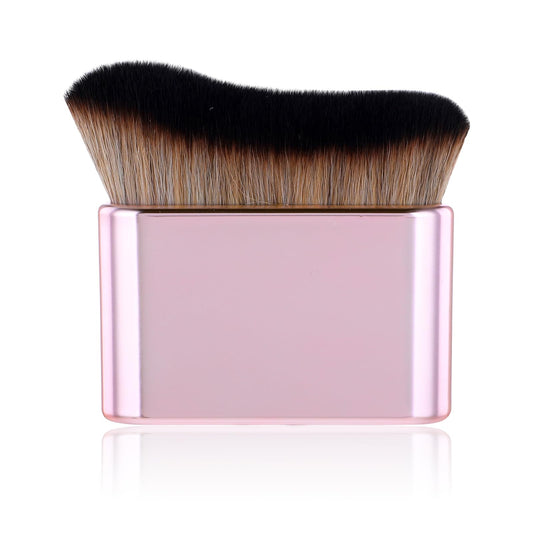 Self Tan Brush Soft Body Makeup Brush Portable Self Tanning Brush Self Tanner Face Brush For Body & Leg Makeup（Pink Rose Gold）