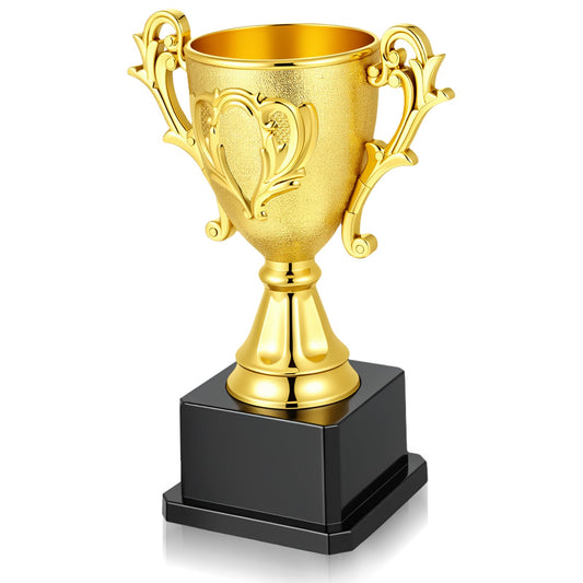 Fiyooau Gold Plastic Trophy, 7.28 Inch Trophy Cup Winning Prize for Sports Tournaments Football Competitions Party
