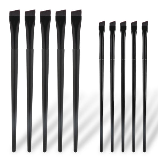 10Pcs Eye Liner Brush Set Angled Eyebrow Brush Eyeliner Brushes Fine Point Good Makeup Tools for Women