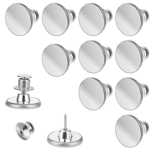 Lusofie 10Pcs Metal Jeans Pants Button Instant Button Pins Adjustable Reusable No Sew Buttons Replacement, Simple Installation(1cm/0.39inch)