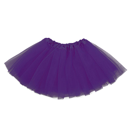 Yolev 3 Layered Soft Tulle Tutu Skirt for Girls Princess Ballet Dance Dress Kid Tulle Dance Skirt for Little Girls Birthday Outfit (Purple)