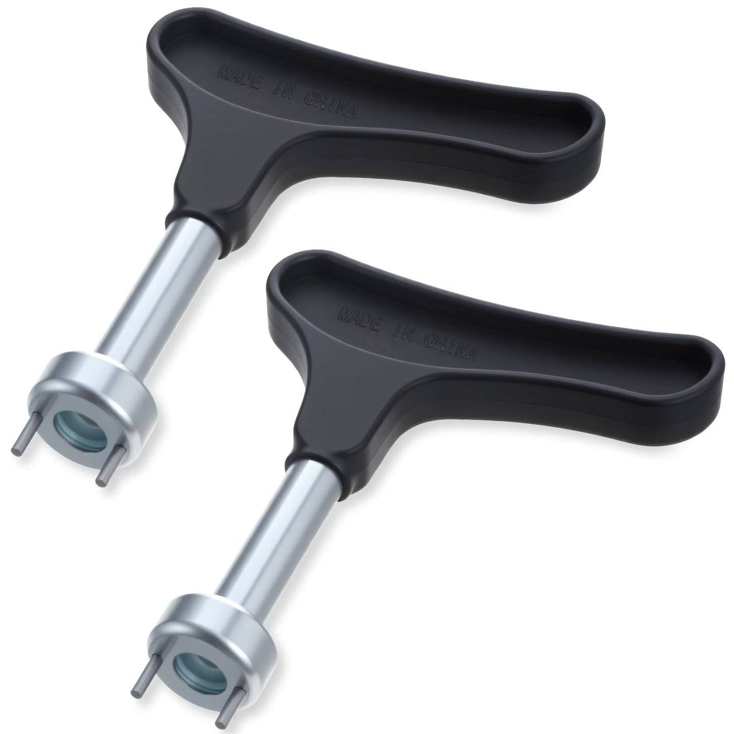 HaiFafafaing 2 Pcs Golf Spike Removal Tool, Iron Alloy Golf Spike Tool, Comfortable Grip, Durable Construction, Black