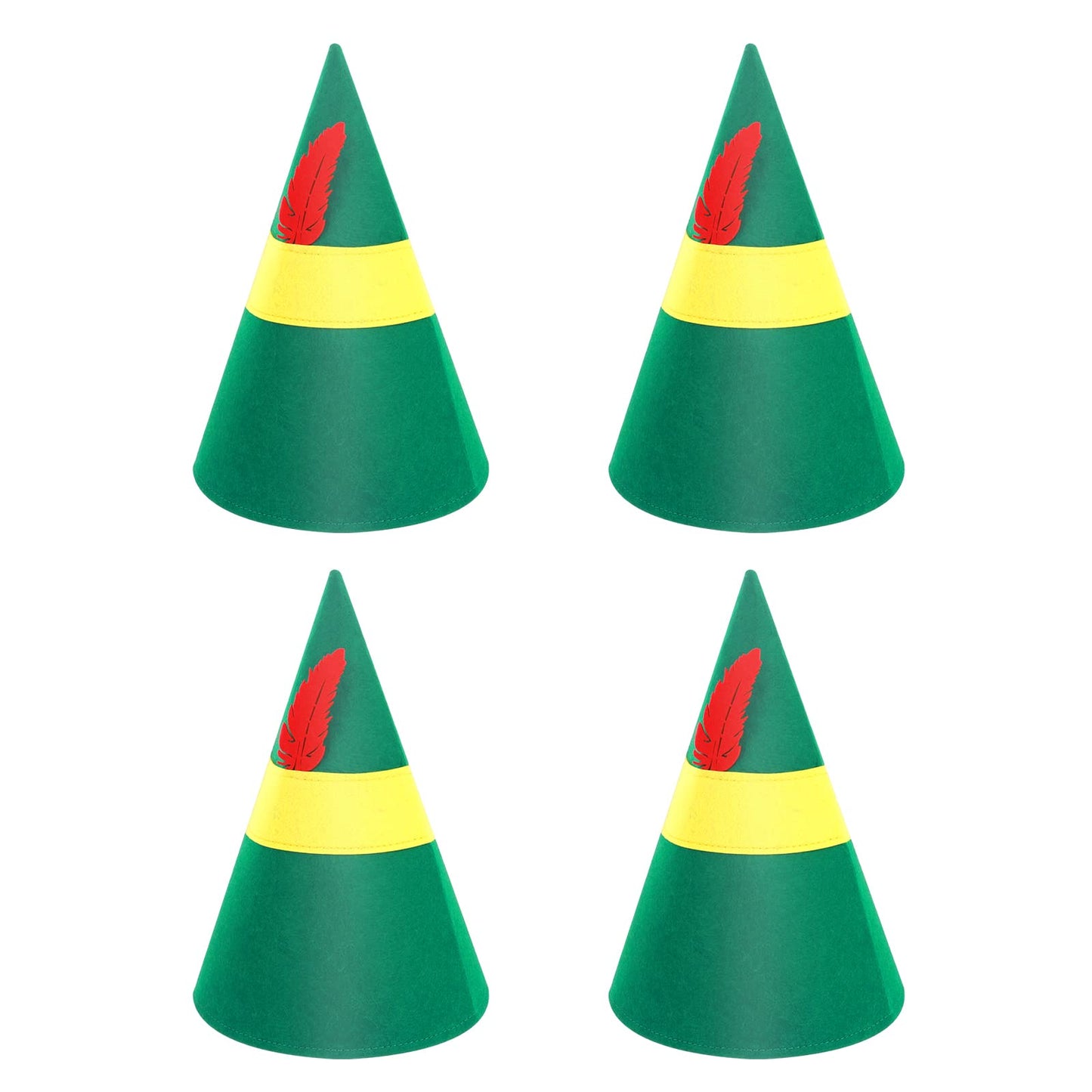 Lusofie 4 Pieces Christmas Elf Hat Elf Costume Accessories Christmas Hats Xmas Holiday Halloween Party Costume Favors Gifts for Adults