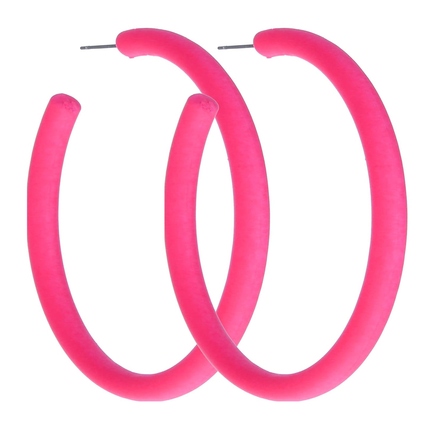 Neon Hoop Earrings Retro Neon Earrings Acrylic Large Hoop Earrings 80s 90s Earrings for Women Colorful Big Hoop Statement Earring Hot Pink Lightweight Earrings for 80s Party Accessories