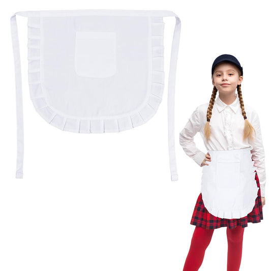 Lusofie Girls Waist Apron Cosplay Kitchen Party Favors Kids Maid Apron Classic Halloween Party Cosplay Costumes Dress Accessory