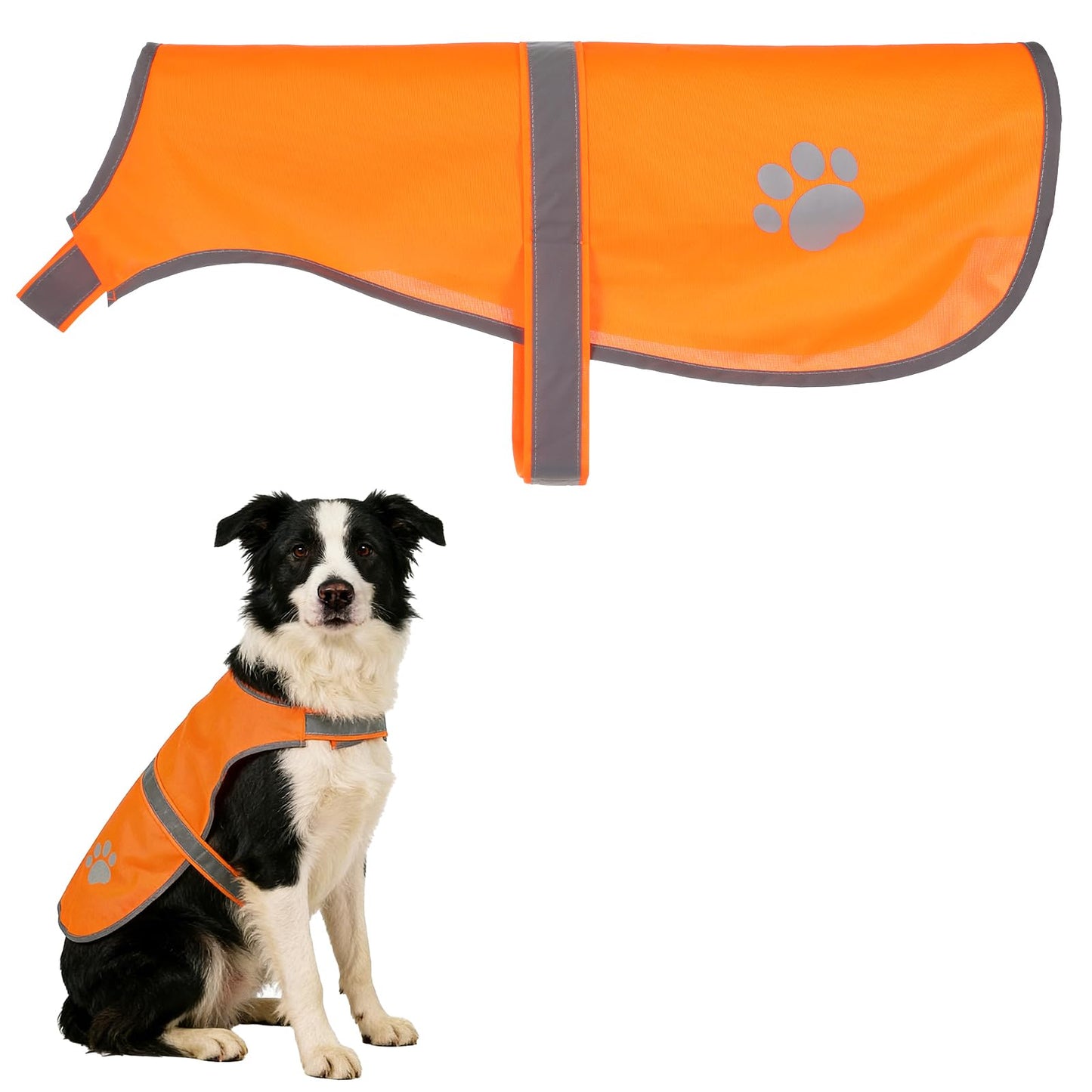 reflective dog safety vest, dog safety vest, dog safety vest, reflective safety vest, high visibility at night, breathable