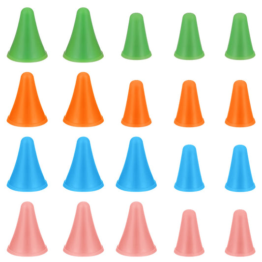 Lusofie 20PCS Knitting Needles Point Protectors，Multi Colored Knitting Needle stoppers Knitting Accessories for Knitting Craft，2 Sizes(10Pcs Small+ 10Pcs Large)