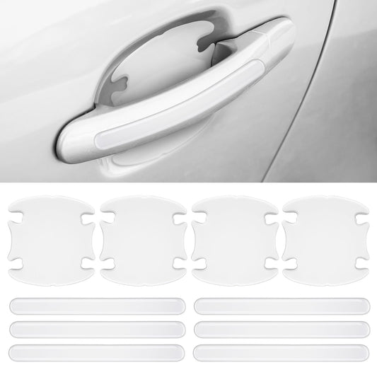 Tucnoeu 10pcs Car Door Handle Protection Film for Recessed Grips Transparent Car Door Sill Protector Strips,Waterproof Anti-Scratch Paint Universal Car Door Cup Handle Protector Sticker