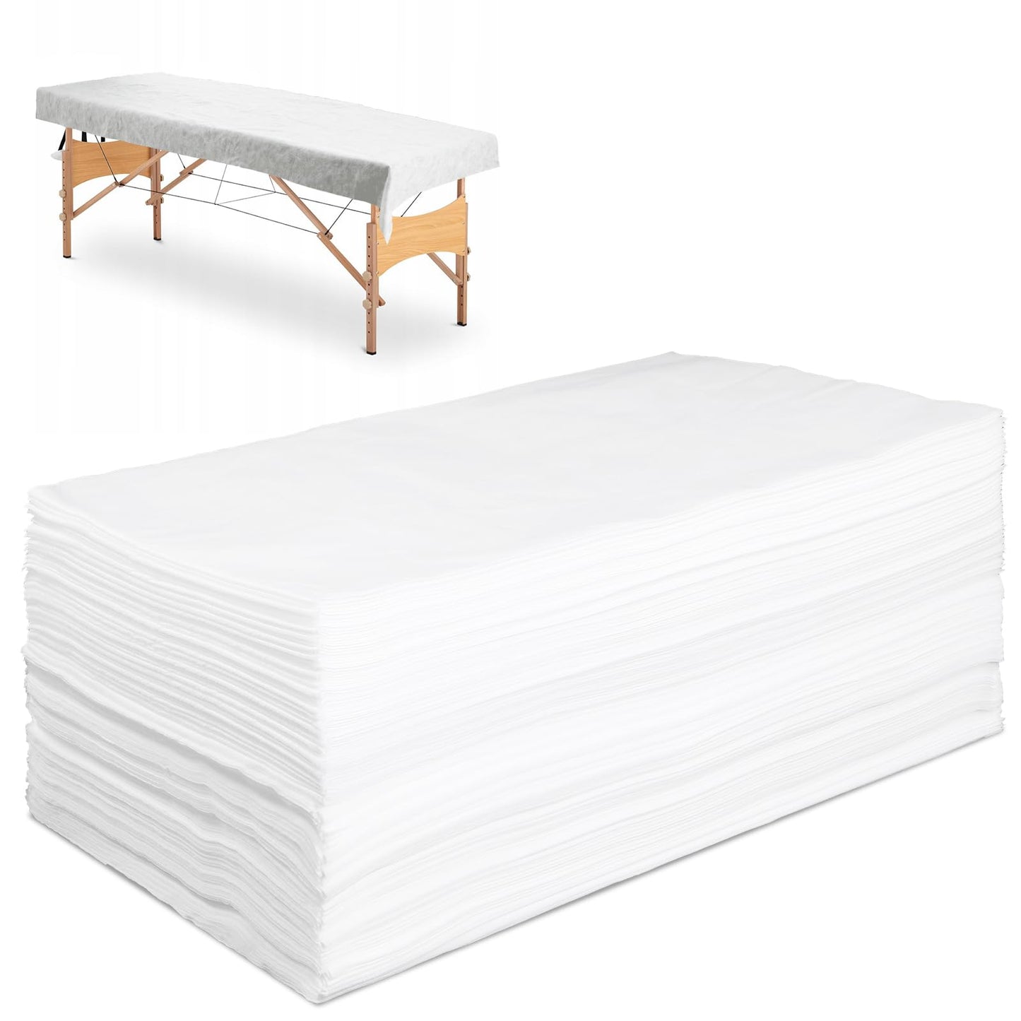 100 Pcs Disposable Massage Table Sheets 31" x 71" Breathable Non Woven Disposable Bed Sheets SPA Bed Cover for Massage Beauty Tattoos