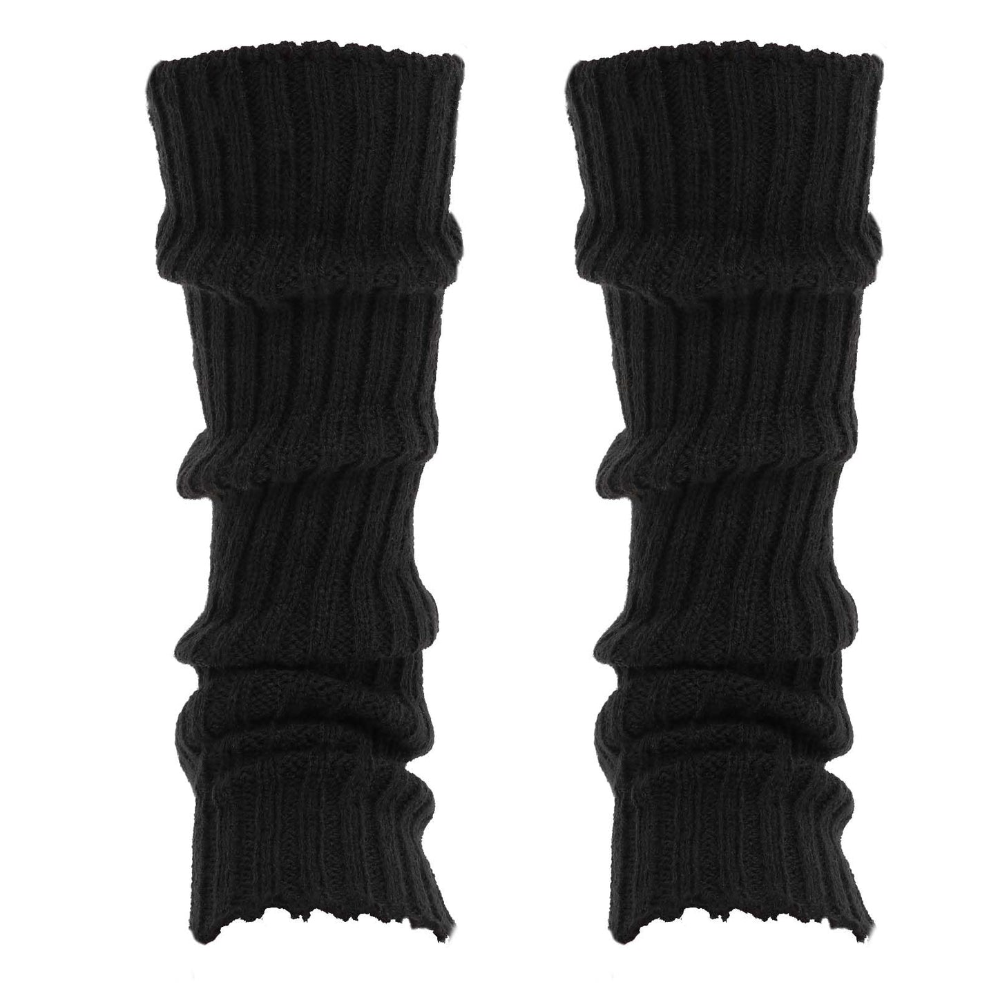 DIVINA VITAE 1Pair Black Leg Warmers Soft Ballet Leg Warmers Cute 80s Leg Warmers Toeless Leg Warmer Socks Goth Leg Warmers Knitted Stirrup Socks for Yoga Ballet Dance