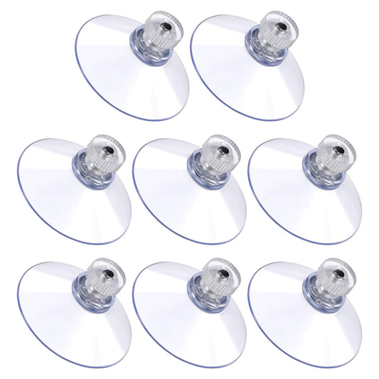 8Pcs Suction Cups Clear Suckers for Glass 4.1cm/1.6inch Suction Pads Window Suckers for Glass with M4 Screw for Bathroom Wall Window Car Shade License Plates