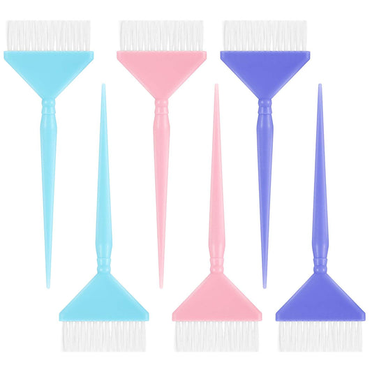 6pcs Hair Coloring Brush,Multi-Use Tint Brushes with Blunt Tips,Color Brushes for Hair Stylist,Hair Color Applicator Brush,Balayage Brush for Highlights,Home DIY Dyeing