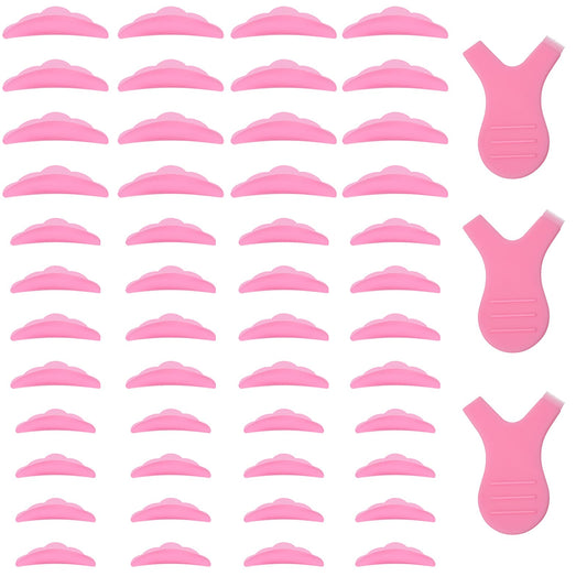 Lusofie 48 Pieces Lash Lift Pads Silicone Lash Lift Shields (S, M, L), Reusable Lash Lift Rods with 3 Pieces Lash Lift Comb for Eyelashes Makeup Beauty Tool