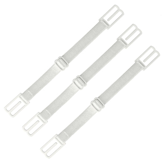 Lusofie 3Pcs Women's Bra Strap Clips Holder Stop Slipping Adjustable Bra Clips for Back Non-Slip Elastic Bra Strap Clips (White)