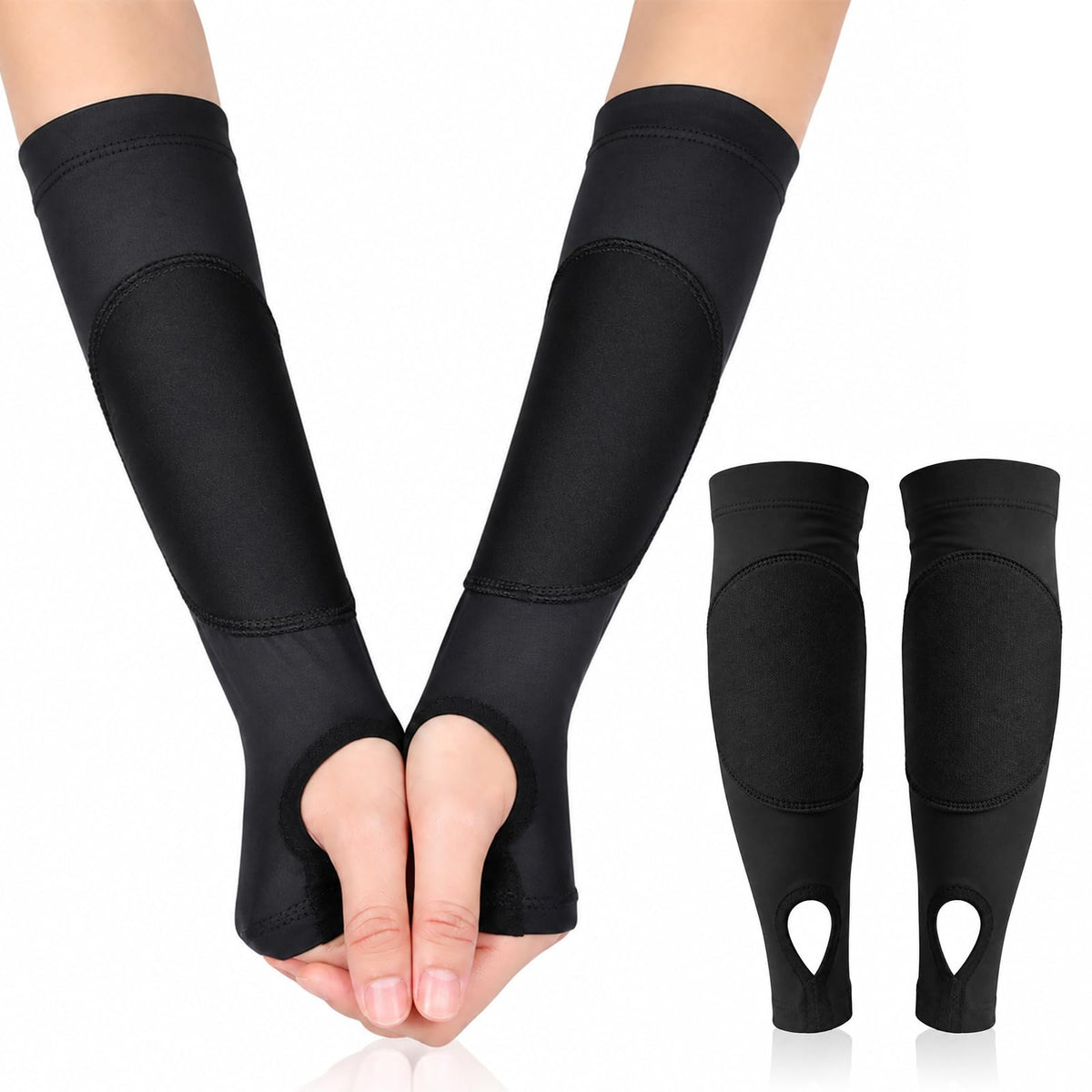 Volleyball Sleeves for Teen Girls with Protection Pads and Thumbhole