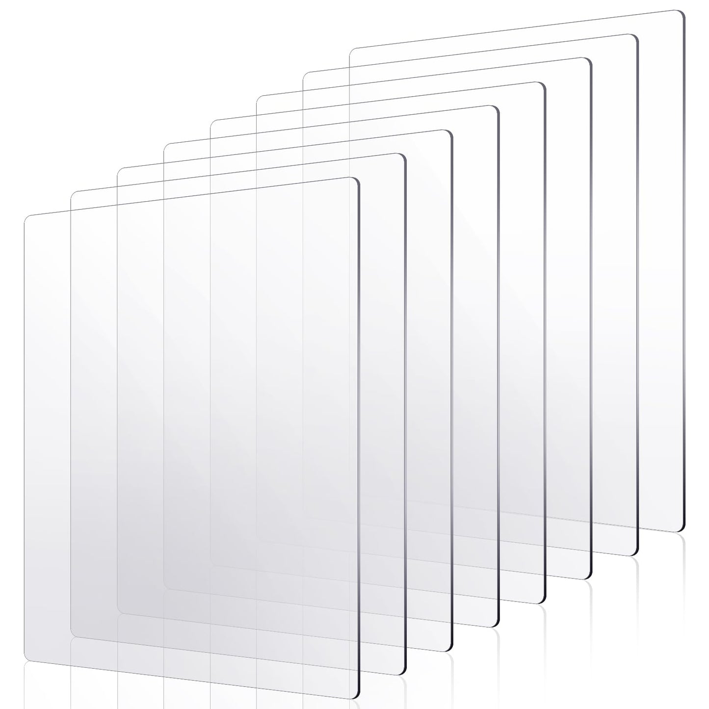 8 Pcs/4 Pair Clear Acrylic Die Cutting Plates for Die Cutting Machine Cutting Pads for Embossing Crafting 8.7 x 6 Inch