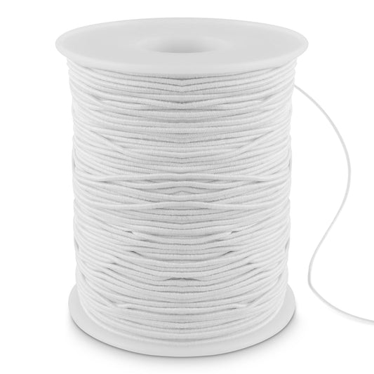 1 Rolls 100m White Elastic Beading Thread 1 mm Elastic for Bracelet Making Stretchy Braided String Beading & Jewelry Making Elastic String Craft Nylon Cord for DIY Jewellery Bracelet Necklaces Making