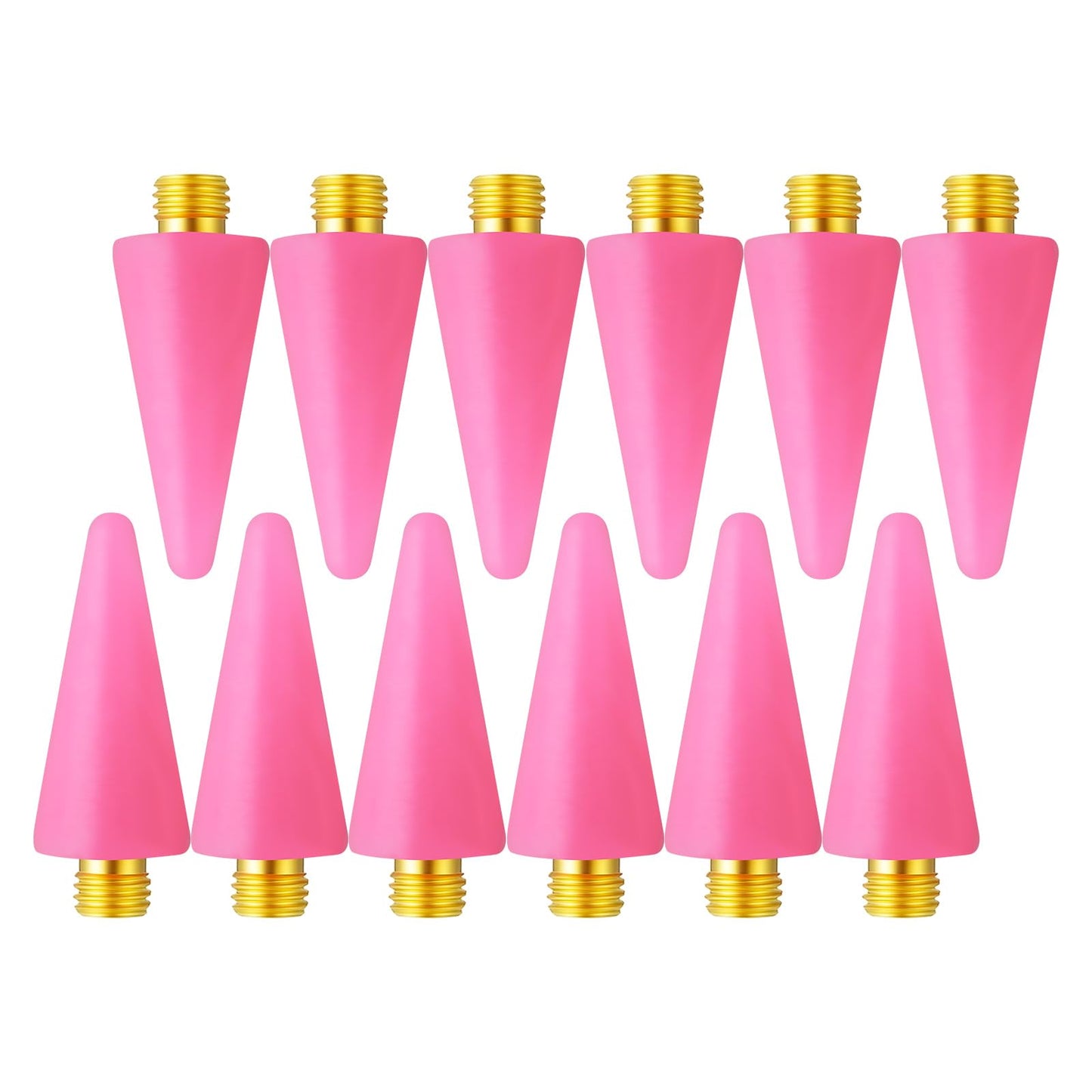 Lusofie 12Pcs Wax Replacement Head Tips for Rhinestone Picker Nail Gems Picker Nail Dotting Tool for Nail Wax Pen Pencil(Pink)