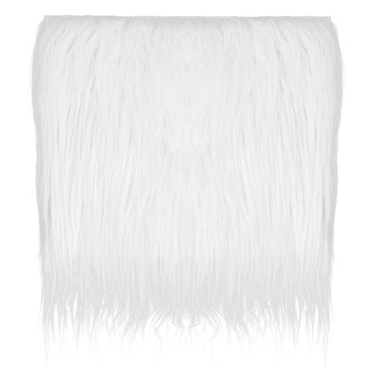 Lusofie Faux Fur Fabric 20×20 Inches White Fur Fabric White Faux Fur Plush Fabric Square Patch for Crafts Gnomes Costume Camera Floor Decoration Mats