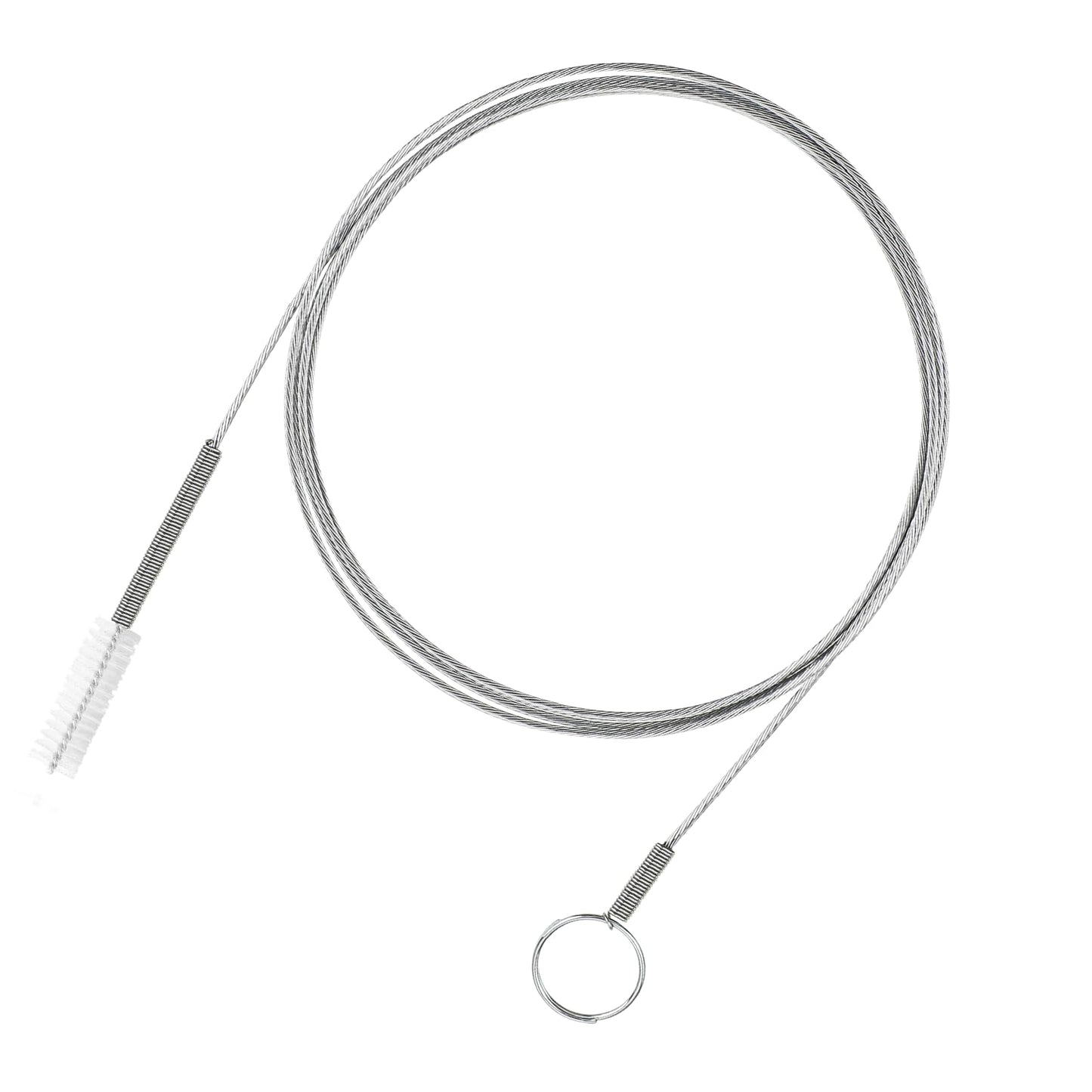 61In Long Straw Cleaner Brush,Stainless Steel Long Pipe Cleaners with Nylon Bristles Pipe Cleaners for Cleaning Aquarium Brush for Pipe Cleaner,Home Kitchen