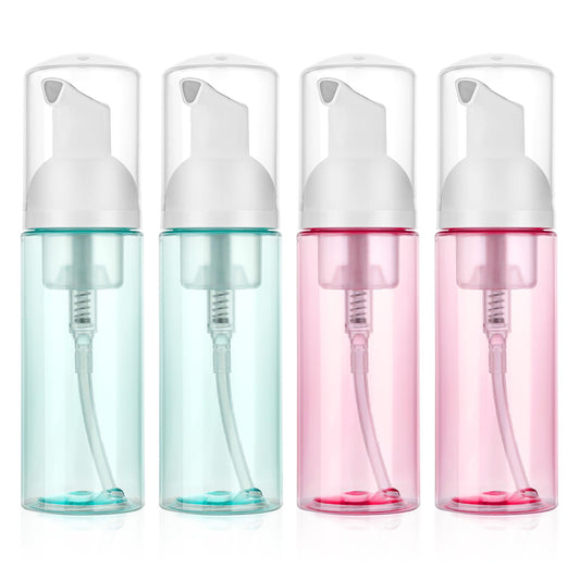 Lusofie 4 Pack Foam Pump Bottle 60 Ml/2 Oz Travel Size Foam Pump Bottle Mini Foam Pump Bottle Refillable Pump Bottle Dispenser For Hand Soap Foaming Lash Shampoo