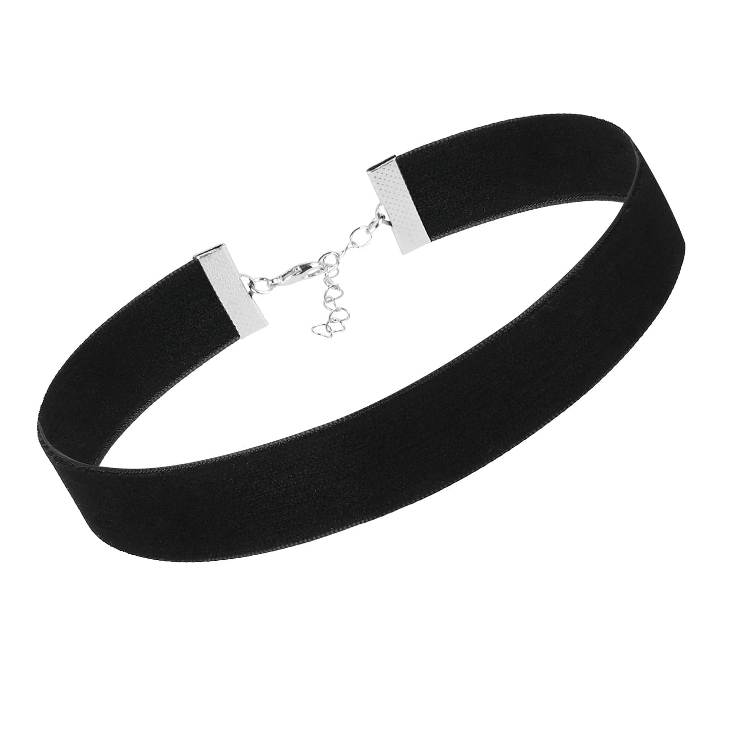 Black Velvet Choker Necklace for Women Girls Black Ribbon Choker Adjustable Gothic Choker Thick Goth Choker Gothic Jewelry Gifts for Halloween Birthday Party Cosplay, Wide 0.78 inch (2cm)